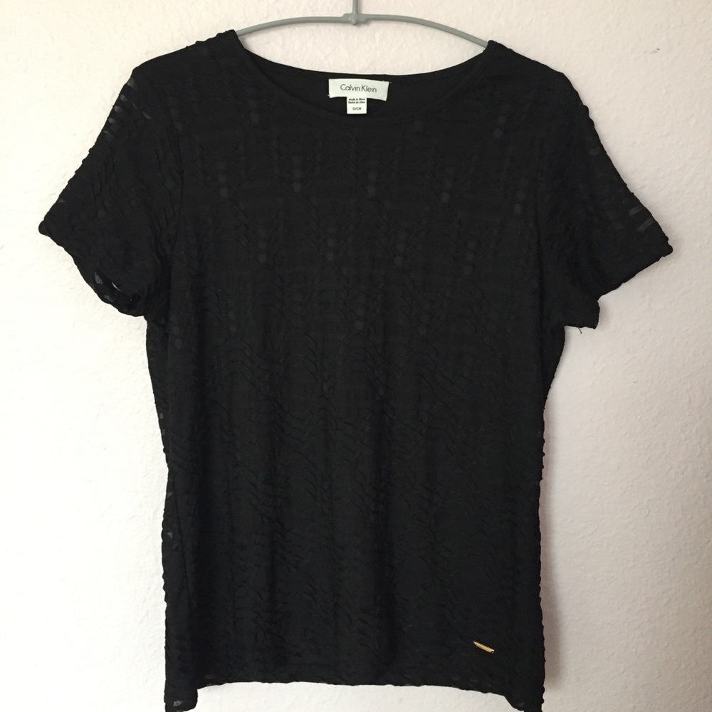 Calvin Klein black 3D applique